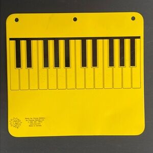 Musical Yellow Piano Key Metal Binder Divider Musician Learning Instrument Tool